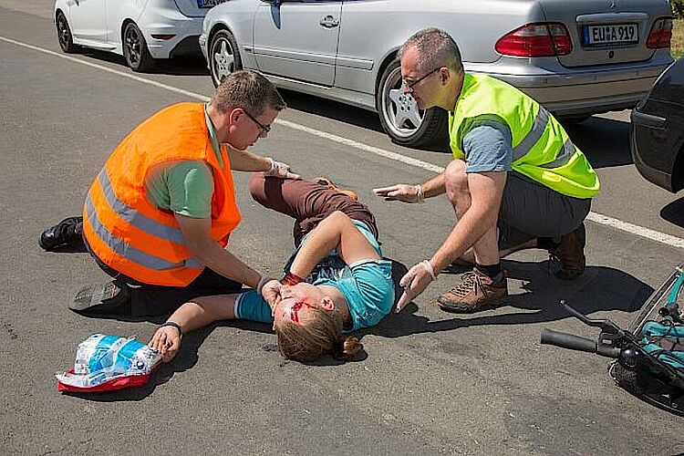 Notfalldarstellung: Fahrradunfall