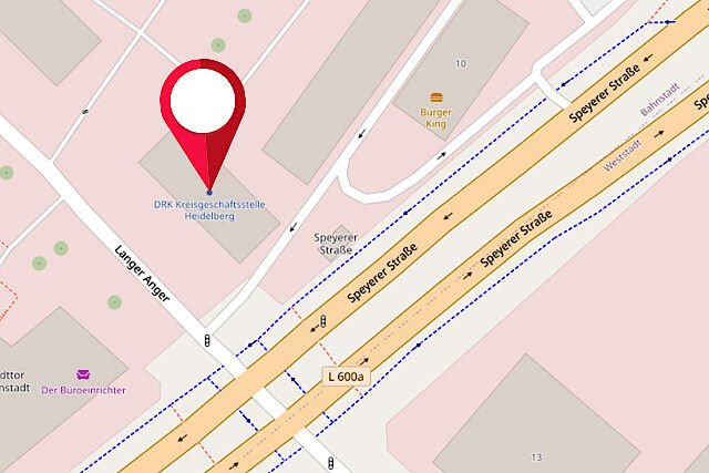 Ausschnitt einer Straßenkarte